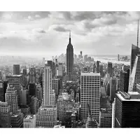 Komar Vliestapete "Digitaldruck Vlies - NYC Black and White - Größe 300 x 250 cm" bedruckt glatt Wohnzimmer, Schlafzimmer