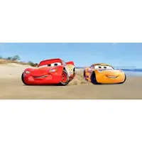 Komar Vliestapete "Digitaldruck Vlies - Cars3 Beach - Größe 100 x 250 cm" bedruckt glatt Kinderzimmer