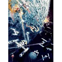 Komar Vliestapete "Digitaldruck Vlies - Star Wars Classic Dogfight - Größe 200 x 275 cm", bunt, B:200m L:275m, Vlies, Tapeten, Vliestapete, Kinderzimmer