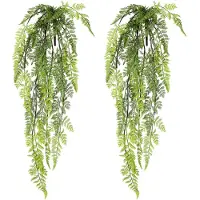 Creativ Green Kunstranke "Farn-Hängebusch", grün, B:15cm H:84cm, Kunststoff, Kunstpflanzen, Kunstranke, im 2er Set