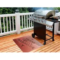 Primaflor-ideen In Textil Fußmatte "BBQ Grillunterlage TEXAS", rechteckig, 5 mm Höhe, Grillmatte ideal als Bodenschutz, mit Spruch, rutschhemmend, waschbar