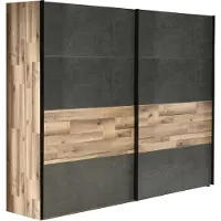 Forte Schwebetürenschrank Ricciano in Eiche Beton grau 270 cm
