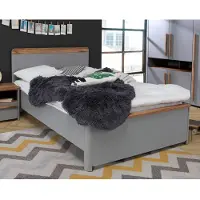 Forte Bett Surfinio , grau , Maße (cm): B: 125,3 H: 91,7 T: 210.4