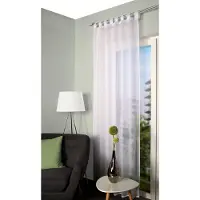 Home wohnideen Vorhang "LOLA" Gr. 1, weiß, B:140cm H:245cm, Voile, Polyester, Gardinen, Vorhang, Schlaufenschal bestickt