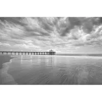 Papermoon Fototapete "Manhattan Beach Pier", bunt, B:3,5m L:2,6m, Vlies, Tapeten, Fototapete