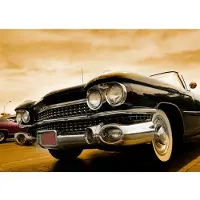 Papermoon Fototapete "Classic Cars", bunt, B:2m L:1,49m, Vlies, Tapeten, Fototapete