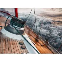 Papermoon Fototapete "Sailing in Storm", bunt, B:2m L:1,49m, Vlies, Tapeten, Fototapete