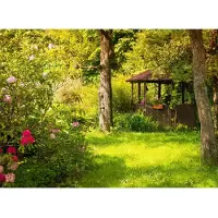 Papermoon Fototapete "Magic Garden", bunt, B:3,5m L:2,6m, Vlies, Tapeten, Fototapete