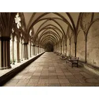 Papermoon Fototapete "Cathedral Archway", bunt, B:2,5m L:1,86m, Vlies, Tapeten, Fototapete