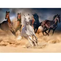 Papermoon Fototapete "Horse Herd in Gallop", bunt, B:3m L:2,23m, Vlies, Tapeten, Fototapete