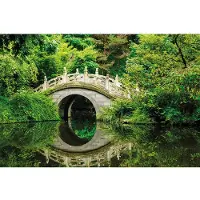 Papermoon Fototapete "Japanese Garden", bunt, B:2m L:1,49m, Vlies, Tapeten, Fototapete