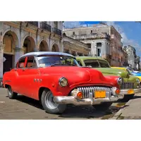 Papermoon Fototapete "Havana Oldtimers", bunt, B:2,5m L:1,86m, Vlies, Tapeten, Fototapete
