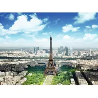 Papermoon Fototapete "Eiffel Tower", bunt, B:4m L:2,6m, Vlies, Tapeten, Fototapete