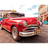 Papermoon Fototapete "Old Cuba Car", bunt, B:3m L:2,23m, Vlies, Tapeten, Fototapete
