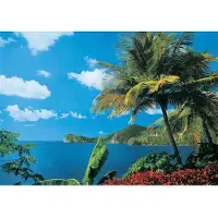 Papermoon Fototapete "St. Lucia", bunt, B:3m L:2,23m, Vlies, Tapeten, Fototapete