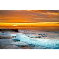 Papermoon Fototapete "Sunset in la Jolla", bunt, B:2,5m L:1,86m, Vlies, Tapeten, Fototapete