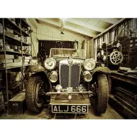 Papermoon Fototapete "Vintage Sports Car", bunt, B:2,5m L:1,86m, Vlies, Tapeten, Fototapete