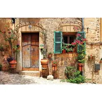 Papermoon Fototapete "Charming Street", bunt, B:4m L:2,6m, Vlies, Tapeten, Fototapete