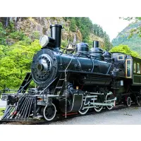 Papermoon Fototapete "Old Steam Locomotive", bunt, B:5m L:2,8m, Vlies, Tapeten, Fototapete