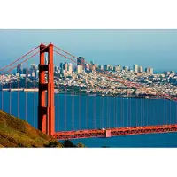 Papermoon Fototapete "Golden Gate Bridge", bunt, B:2,5m L:1,86m, Vlies, Tapeten, Fototapete