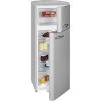 Exquisit Retrokühlschrank RKGC270-45-H-160E grau | Standgerät | 206 l Volumen | grau