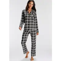 H.I.S. Pyjama Set, 2 tlg. aus Flanell mit Allover-Karomuster