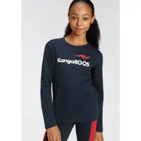 Kangaroos Langarmshirt "Basic Logo" Langarm, mit peppigem Druck, Rundhalsausschnitt, aus Baumwolle
