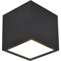 Lutec LED-Außendeckenleuchte GEMINI, schwarz, 9 x cm, IP65 GEMINI, schwarz, Aluminium, Modern, Deckenlampe