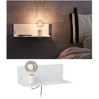 Paulmann Wandlampe Devara, dimmbar, weiß / opal, für Schlafzimmer, Metall, Modern, Wandleuchte, Wandlampe Innen