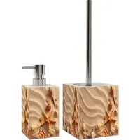 Sanilo Badezimmer Set, Seifenspender und WC Bürste Sanibel