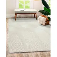 Merinos Teppich "Sign 1904", rechteckig, 12 mm Höhe, Hoch Tief Struktur, Geometrisch, 100% recyceltem Polyester, Wohnzimmer