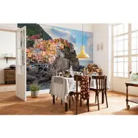 Komar Fototapete "Vlies - Cinque Terre - Größe 368 x 248 cm" bedruckt glatt Wohnzimmer, Schlafzimmer