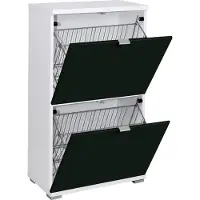 Germania Schuhschrank "COLORADO", schwarz-weiß (weiß, schwarz), B:53cm H:91cm T:30cm, Schränke, Schuhschrank