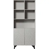 Woood Regal "Carve Standregal mit 2 Türen" mit offenen Fächern, 2 Türen, H 200 cm x B 90 cm