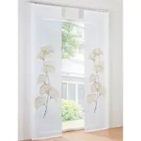 HEINE Schiebegardine HOME Gr. 1, beige (sand, weiß), B:57cm H:145cm, Polyester, Gardinen, Schiebegardine