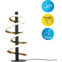 Näve Tischleuchten - LED Tischleuchte "BELLEZA" H: 50cm gold, Tischlampe im Design Style, aus Metall und Kunststoff in gold, 50 cm hoch, Ø 20 cm, inkl. LED – dimmbar – Berührungssensor