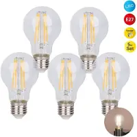 Näve 5er-Set LED Leuchtmittel "DAFFY" H: 10,5cm warmweiß