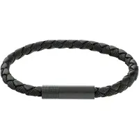 Calvin Klein Armband "VELOCITY", schwarz, Armbänder, 19,5cm, Edelstahl Leder, Edelstahl, Leder, Armband