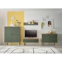 IMV Wohnwand Alva - Evoke Eiche / Salbei