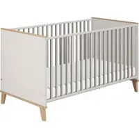 PAIDI Kinderwelten Babybett Fiene 70 x 140 cm, grau | natur
