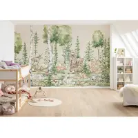 Komar Fototapete "Digitaldruck Vlies - Cuddly Buddies - Größe 400 x 250 cm" bedruckt glatt Wohnzimmer, Schlafzimmer