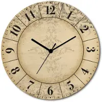 ARTland Holz Wanduhr Quarzuhr - schwarzer Zeiger Vintage Zeitflüsterer Größe: 30x30 cm