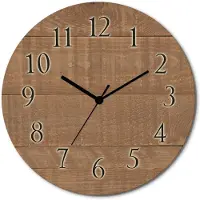 ARTland Holz Wanduhr Quarzuhr - schwarzer Zeiger Holz dunkel Größe: 30x30 cm
