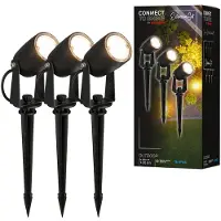 Briloner CONNECT TO SHINE Erweiterungsset Iris mit 3er Set LED Gartenstrahler, IP65