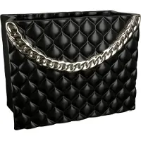Gilde Vase "Paris" in Schwarz/ Gold - (B)25,5 x (H)20 x (T)13 cm | Gr.: onesize