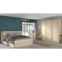 Parisot Schlafzimmer 4-teilig "Escale 21" 140x200 Japanische-Eiche