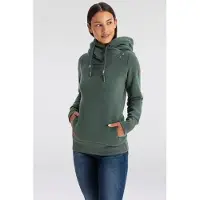 Ragwear Kapuzensweatshirt »GRIPYBUTTON«, Sweater mit rustikalen Kordel-Akzenten, Gr. L, PINE GREEN, , 57673054-L