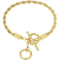 Amor Armband "Kordelkettengliederung", gold (gelbgoldfarben), Armbänder, Damen, 19cm, Edelstahl, Armband