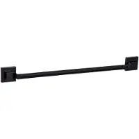 Wenko Handtuchstange "Vacuum-Loc Modell Quadro", schwarz, B:60,5cm H:6cm T:5cm, ABS-Kunststoff, Edelstahl, Handtuchhalter, Handtuchstange, aus Edelstahl, Befestigen ohne Bohren