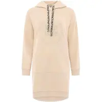 Zwillingsherz Sweatkleid »"Wild Vibes"« Kängurutasche praktische Fronttaschen, Leo-Kordel, tonale Stickerei, Gr. L - N-Gr, beige, , 35446204-L N-Gr